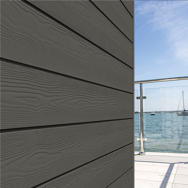 Lame de bardage en fibres-ciment Cedral Click finition relief - 186 MM x 12,00 MM - L. 3,60 M - Anthracite C60