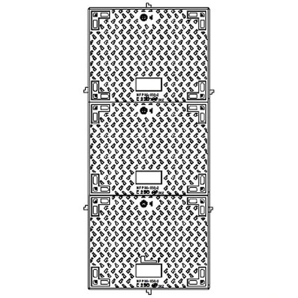 Trappe haute sécurité pour chambre type télécom sous trottoirs ou parkings - L3T FC3S FXVOR5 C250 NF362