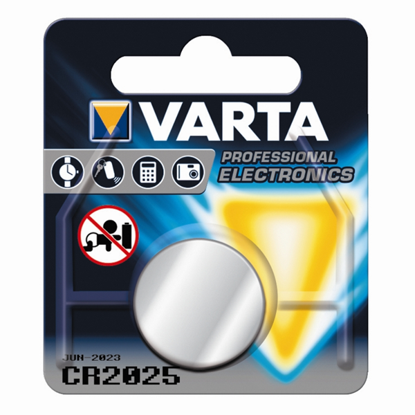 Pile Bouton Lithium pile électronique CR2025 - 3V Varta