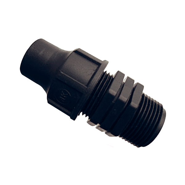 Raccord à compression mâle 20/27 pour tuyau goutte à goutte Ø 13x16mm - Fitt - PE Noir