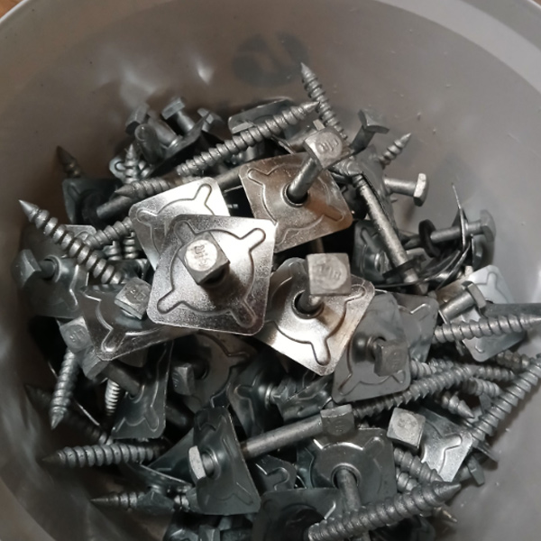 Tirefond à bourrer pour fixation de plaques fibres-ciment sur charpente bois - 8 x 120 mm - Seau de 100