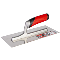 Platoir colle acier manche bi-matière Rubilex ouvert - 28 cm - Dents demi-lune