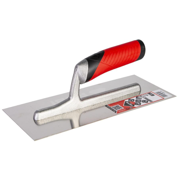 Platoir colle acier manche bi-matière Rubilex ouvert - 28 cm - Dents demi-lune