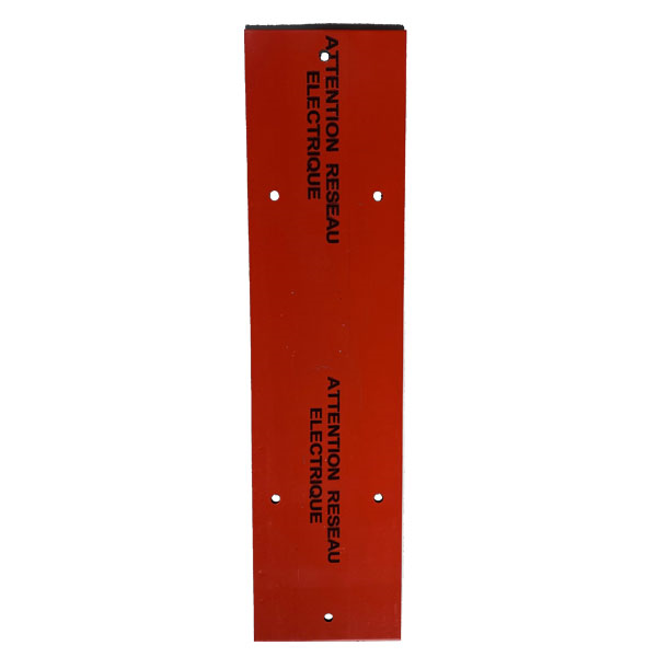 PLAQUE DE PROTECTION 0.25/1M ROUGE