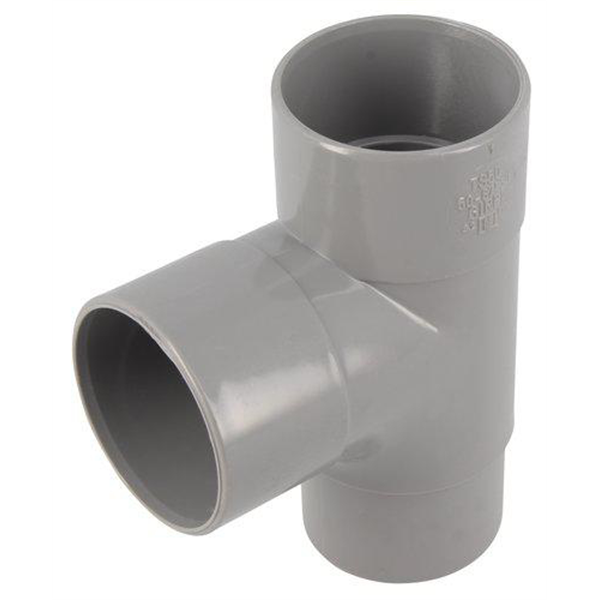 Culotte simple mâle/femelle Nicoll - Diamètre 50 mm - Degré angle 87°30 - Techtan - Gris