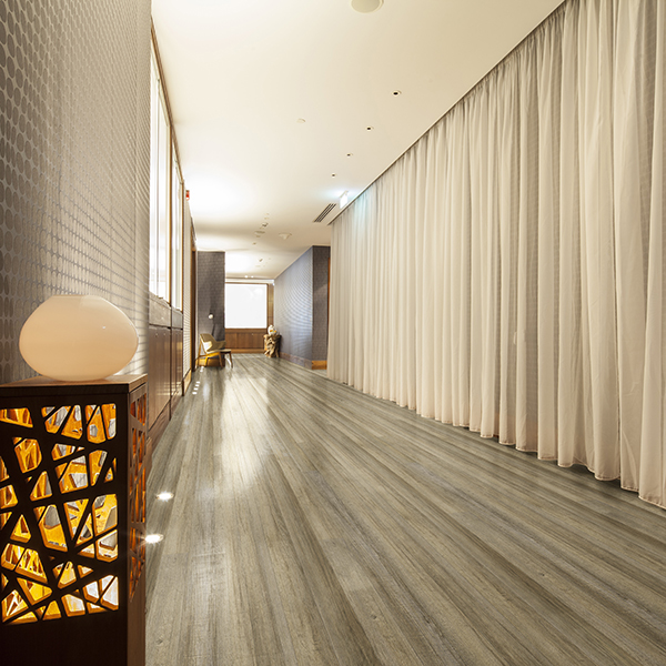 Lame de vinyle rigide à clipser CLIP 55 EDILIS avec sous-couche intégrée pour sol intérieur - Canopy - 18 CMx122 CM ép.5.5 MM