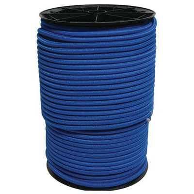 Sandow élastique pour usage industriel - Diamètre Ø 6 mm - Bobine longueur 65 mètres - Bleu