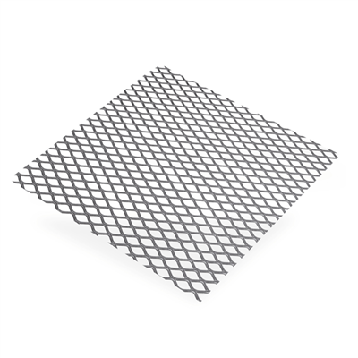 Grille métal déployé acier brut - mailles 6 x 3.3 mm - 500 x 500 mm - épaisseur 0.5 mm