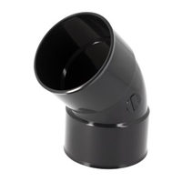 Coude femelle/femelle Nicoll pour tube de descente - Angle 45° - Diamètre 100 MM - Techtan Gris anthracite