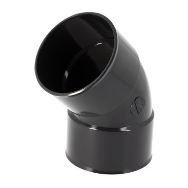 Coude femelle/femelle Nicoll pour tube de descente - Angle 45° - Diamètre 100 MM - Techtan Gris anthracite