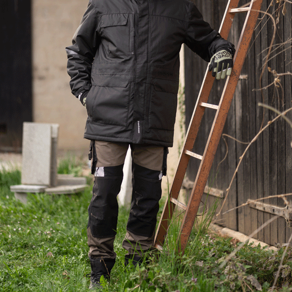 Pantalon de travail homme Cristobal II - confort stretch et multi-poches - Tabac/Caramel - Taille M