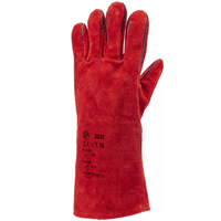 Gant de protection spécial soudeur - croute de vachette rouge - Euroweld 2631- Taille 10