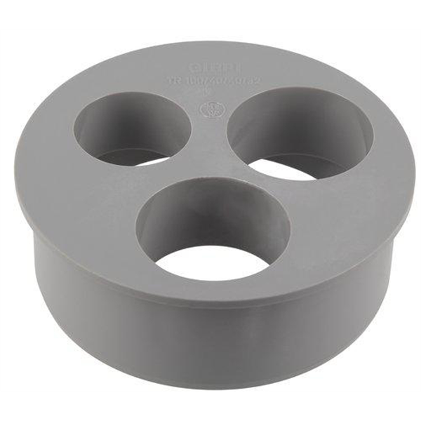 Tampon de réduction triple à coller Nicoll T443 - eaux usées et vannes - mâle/femelle - PVC - Ø 100/40/40/32 mm