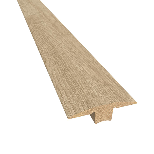 Barre de seuil en T - Blanc vernis mat - 5.8 x 1.7 cm - longueur 2.4 m
