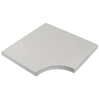 Margelle d'angle droit plate en béton pressé effet pierre - New York - Ardennes - 50,0 CM x 50,0 CM - ép. 35,00 MM