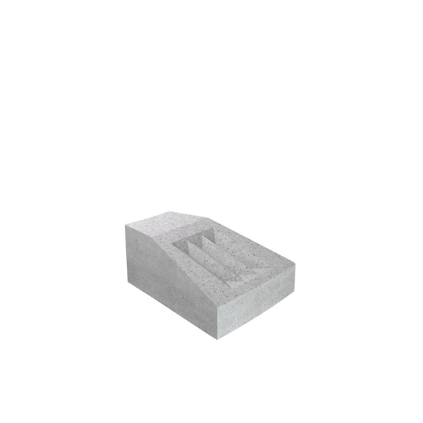 BORDURE ILOT I3 TRAPEZE COURBE CE 6.0 - BETON GRIS