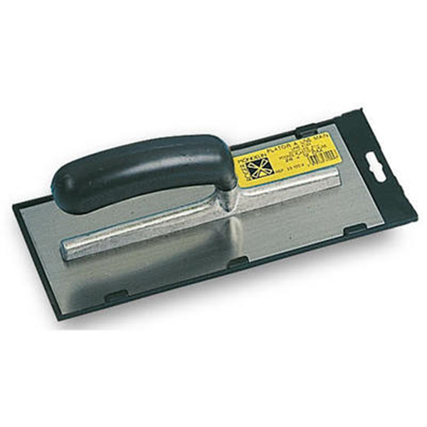 Platoir lame acier trempé nickelé avec poignée banane plastique - 28 x 12 cm - épaisseur 0.6 mm