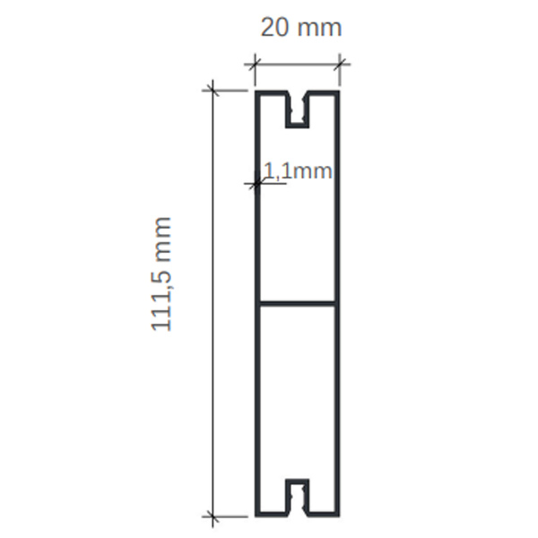 Lame pour clôture aluminium ajourée - Open 100 - Anthracite RAL7016 - Haut. 10,00 CM - Long. 1,985 m - Lot de 4