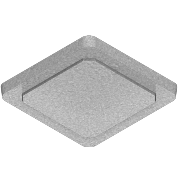 Couvercle plein en béton sans encoche pour boîte d'eau pluviale RBA de dimensions intérieures 20x20 CM