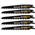 Lame de scie sabre bois Dewalt DT99554-QZ Extreme bi-métal longueur 152 mm - lot de 5
