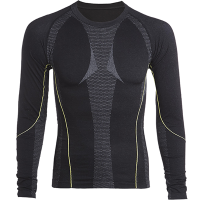 Tee-shirt manches longues sous-vêtement respirant North Ways Caproni noir taille M / L