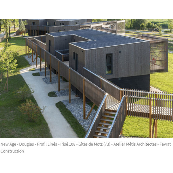 Bardage bois NEW AGE Douglas profil Linéa massif poncé saturateur pré-grisé Sivalbp - Irisé 21x125 mm L.4 M