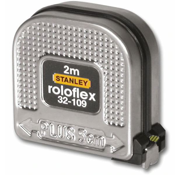 Mètre à ruban Stanley Roloflex coque métallique 2 mètres x 16 mm classe 2