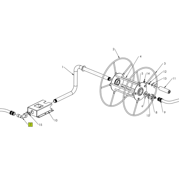 Dévidoir mural métallique Edia pour tuyau d'arrosage de 50 mètres diamètre 15 mm - vert et noir