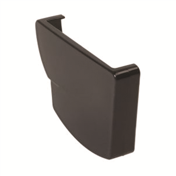 Fond de gouttière droite Nicoll - À coller - Longueur 131 mm - Épaisseur 24 mm - Techtan - Noir