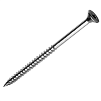 Vis bois et agglo en acier zingué tête fraisée empreinte Torx - 6,0 MM x 100,0 MM/60,0 MM - Boîte de 150