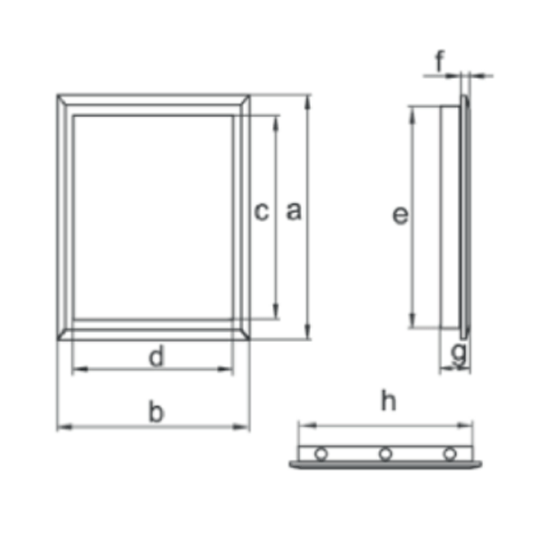 Trappe de visite à porte démontable multi-usages - 400 x 200 mm - ABS Blanc - Autogyre