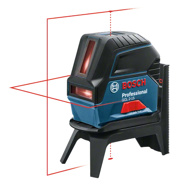 Niveau laser Bosch GCL 2-15 Professional points et lignes rouge - en housse avec accessoires