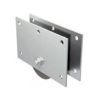 Monture à galet en fonte gorge ronde - Capacité 500 kg - 300  x 180 mm - Acier zingué - Lot de 2