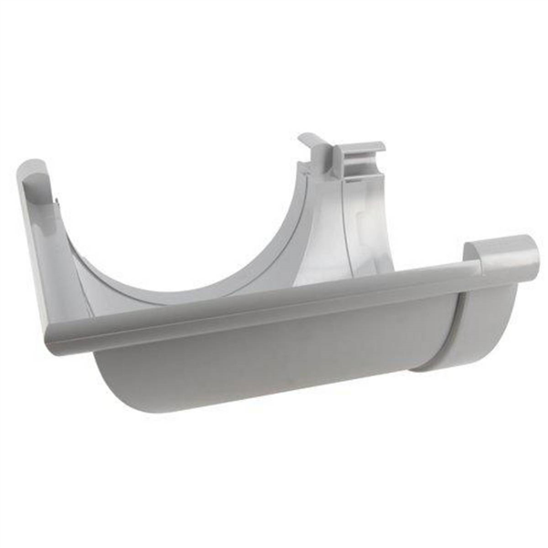 Angle de gouttière Nicoll - Demi-rond de 33 - Angle 90° - Longueur 235 mm - Techtan - Gris clair