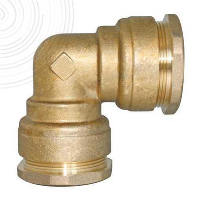 Raccord laiton coudé égal SUMO pour tube PE Ø32 mm