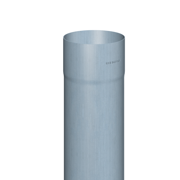 Tuyau de descente tulipe prePatina clair Eco Zinc Rheinzink pour gouttière en zinc - Ø 100,0 MM - ép. 0,70 MM - 2,00 M