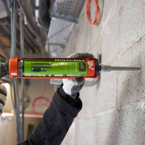 Résine de scellement chimique multi-matériaux SPIT MULTI-MAX grise - cartouche de 410 ml + 2 buses