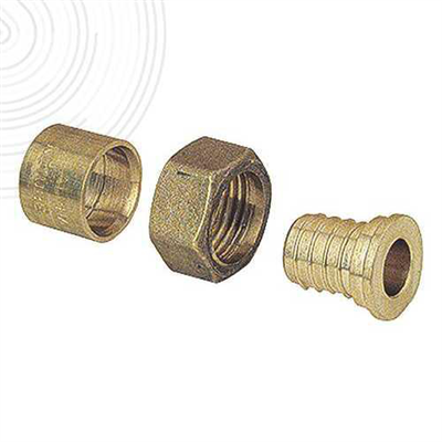 Raccord simple écrou Femelle à sertir par glissement - Écrou tournant 1/2" - Pour tube PER 20 mm