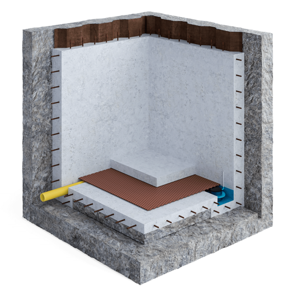 Nappe à excroissances pour protection et drainage - Delta MS 20 - 3,00 M x 20 M