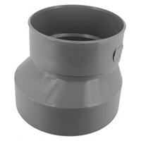 Réduction extérieure excentrée PVC pour évacuation d'eau - mâle/femelle - Ø 200/160 mm