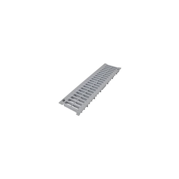 Grille PVC pour caniveaux de piscine - Connecto A15 Gris clair - largeur int. 100 mm - longueur 0.5 m