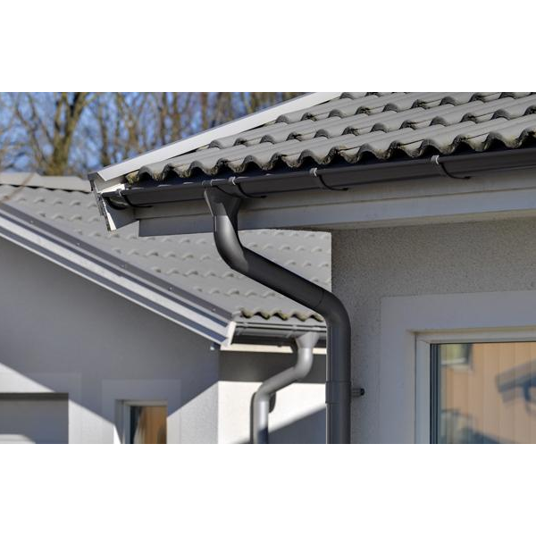 Fond de gouttière de développé 333 MM Lindab avec joint EPDM - acier galvanisé Gris anthracite RAL 7016