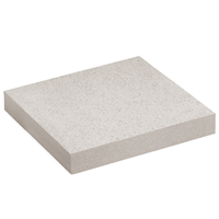 Chapeau de pilier plat en béton décoratif lisse - Blanc - 40,0 CM x 40,0 CM x 6,00 CM