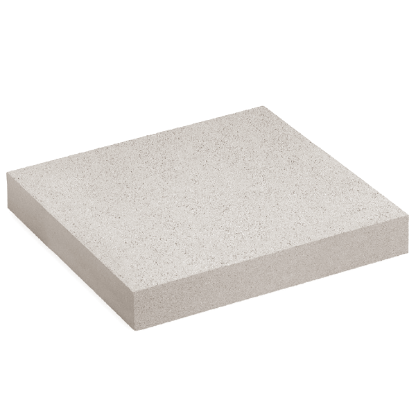 Chapeau de pilier plat en béton décoratif lisse - Blanc - 40,0 CM x 40,0 CM x 6,00 CM