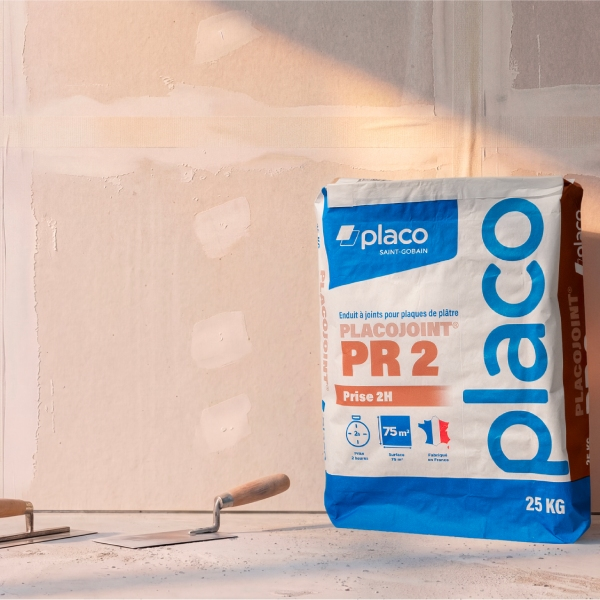 Enduit de jointoiement en poudre à prise rapide Placojoint® PR 2 - Blanc - Sac de 25 kg