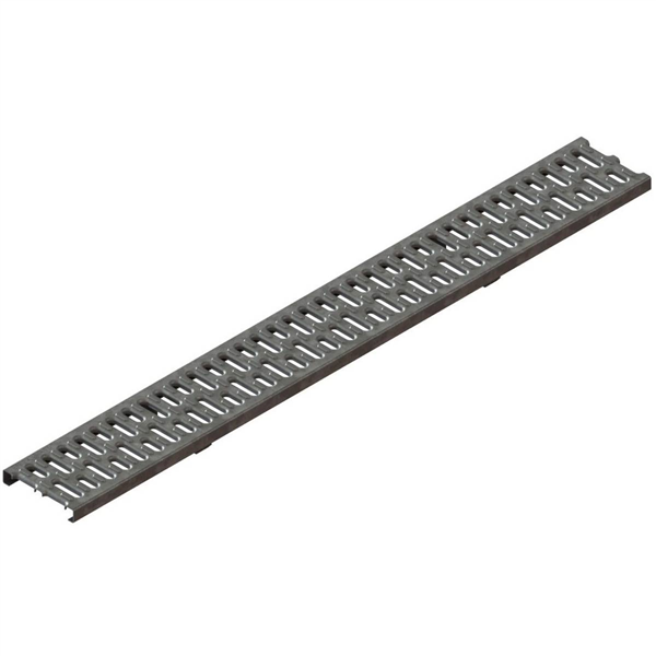 GRILLE PASSERELLE - ACIER GALVANISE FENTE 10MM - L1000 - CANIVEAUX X100-M100 - A