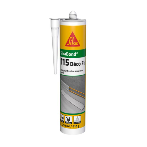 Colle SikaBond 115 Déco Fix Blanc cassé pour intérieur  290 ml