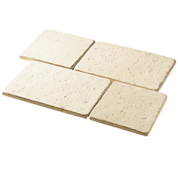 Dalle terrasse pierre reconstituée Opus en bande 2 formats ABBATIALE - Écru - 40x40cm, 40x60 cm) - Ép.28 mm