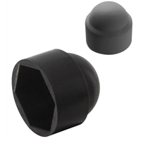 Cache écrou hexagonal en polyéthylène noir pour vis tête H en M14 clé de 22 mm - lot de 100