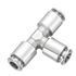 Raccord instantané métallique forme T pour tube extérieur 12 mm